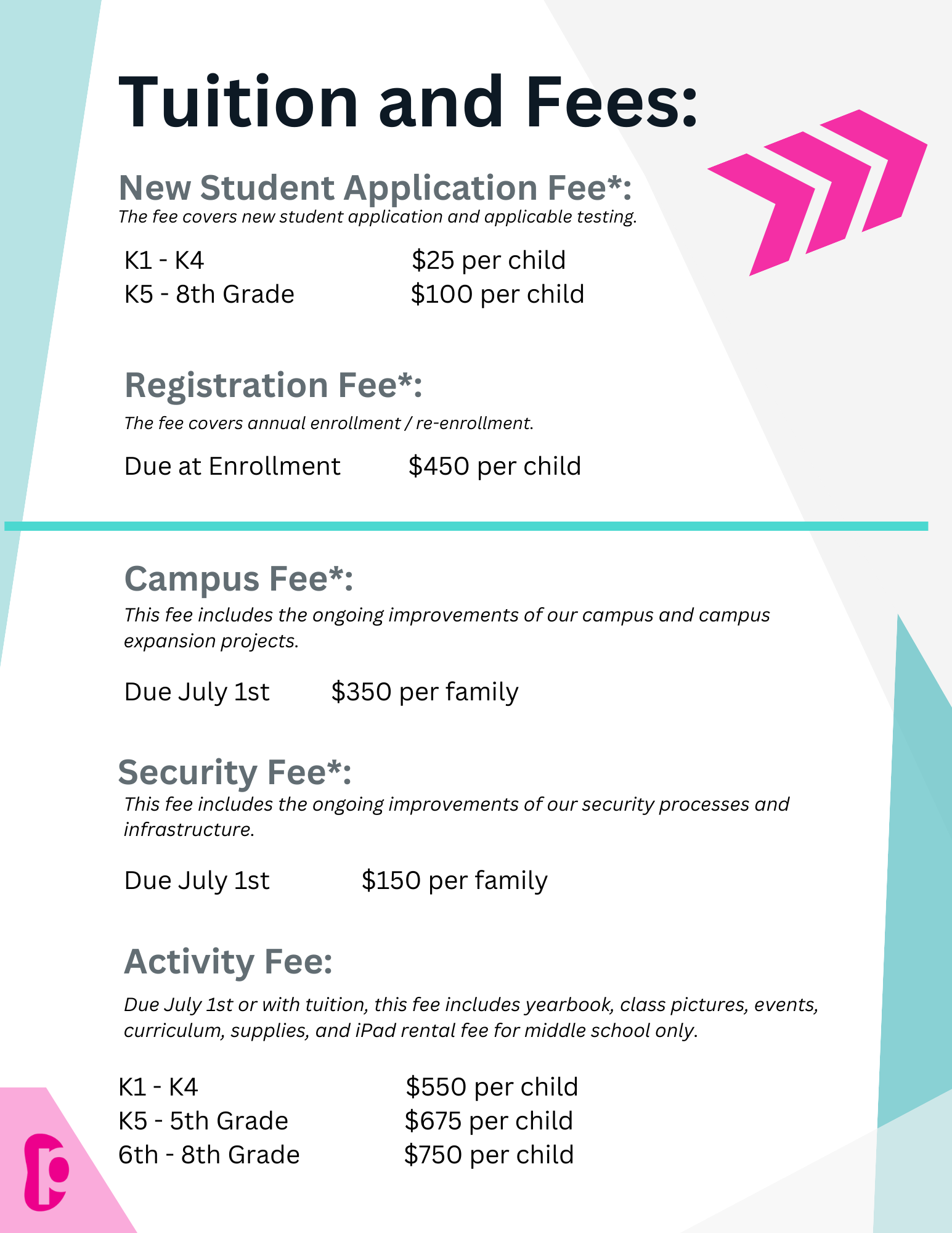 Tuition & Fees - Potential Christian Academy - Cooper City